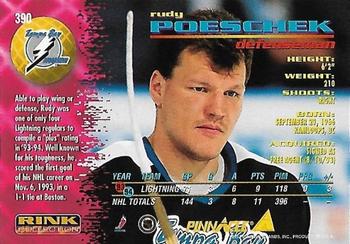 1994-95 Pinnacle - Rink Collection #390 Rudy Poeschek Back