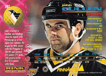 1994-95 Pinnacle - Rink Collection #397 John Cullen Back