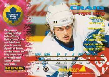 1994-95 Pinnacle - Rink Collection #399 Mike Craig Back