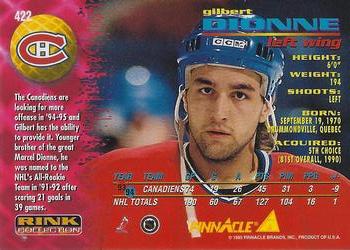 1994-95 Pinnacle - Rink Collection #422 Gilbert Dionne Back