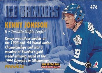1994-95 Pinnacle - Rink Collection #476 Kenny Jonsson Back