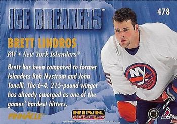1994-95 Pinnacle - Rink Collection #478 Brett Lindros Back