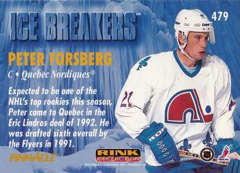 1994-95 Pinnacle - Rink Collection #479 Peter Forsberg Back
