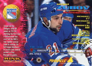 1994-95 Pinnacle - Rink Collection #36 Sergei Zubov Back