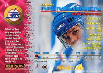 1994-95 Pinnacle - Rink Collection #77 Teppo Numminen Back