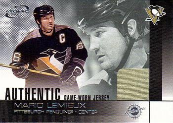 2002-03 Pacific Atomic - Authentic Game-Worn Jersey #19 Mario Lemieux Front