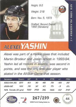 2002-03 Pacific Calder - Silver #44 Alexei Yashin Back