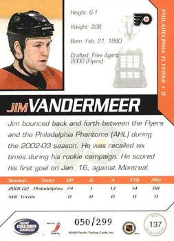 2002-03 Pacific Calder - Silver #137 Jim Vandermeer Back
