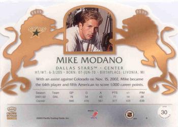 2002-03 Pacific Crown Royale - Retail (Silver) #30 Mike Modano Back