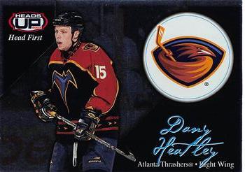 2002-03 Pacific Heads Up - Head First #1 Dany Heatley Front