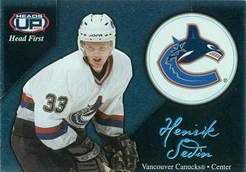 2002-03 Pacific Heads Up - Head First #16 Henrik Sedin Front