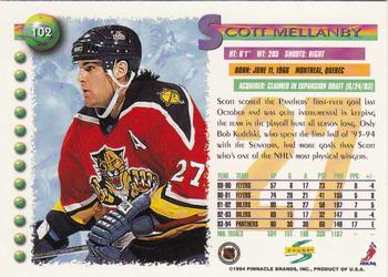 1994-95 Score #102 Scott Mellanby Back