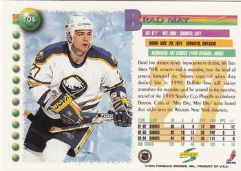 1994-95 Score #104 Brad May Back
