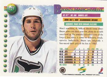 1994-95 Score #107 Bryan Marchment Back