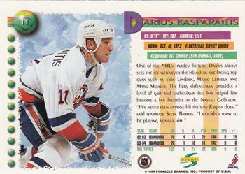 1994-95 Score #11 Darius Kasparaitis Back