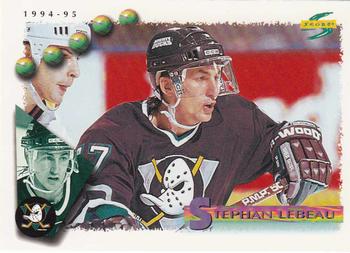 1994-95 Score #128 Stephan Lebeau Front