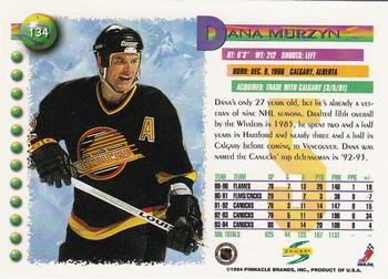 1994-95 Score #134 Dana Murzyn Back