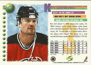 1994-95 Score #142 Ken Daneyko Back