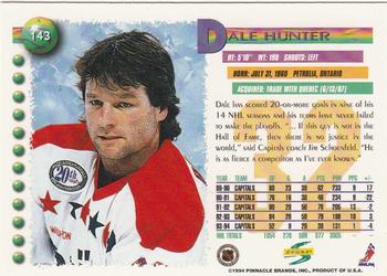 1994-95 Score #143 Dale Hunter Back