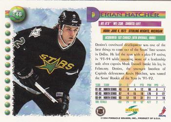 1994-95 Score #148 Derian Hatcher Back