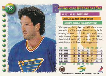 1994-95 Score #155 Brendan Shanahan Back