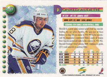 1994-95 Score #157 Donald Audette Back