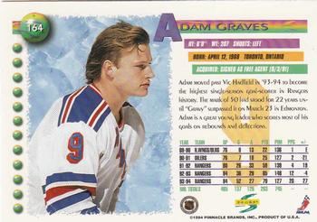 1994-95 Score #164 Adam Graves Back