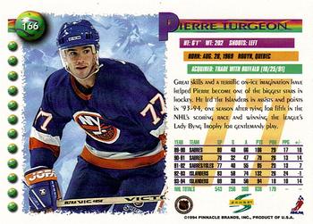 1994-95 Score #166 Pierre Turgeon Back