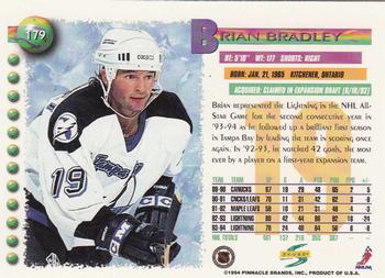 1994-95 Score #179 Brian Bradley Back