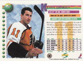 1994-95 Score #197 Kevin Dineen Back