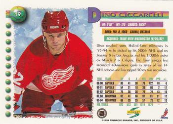 1994-95 Score #19 Dino Ciccarelli Back