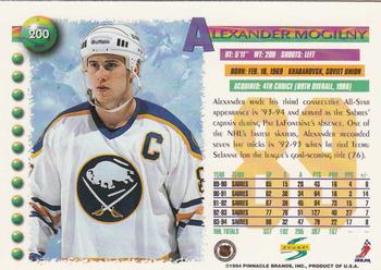 1994-95 Score #200 Alexander Mogilny Back