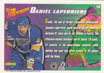 1994-95 Score #219 Daniel Laperriere Back