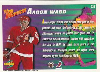 1994-95 Score #229 Aaron Ward Back