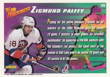 1994-95 Score #235 Zigmund Palffy Back
