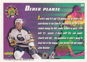 1994-95 Score #251 Derek Plante Back
