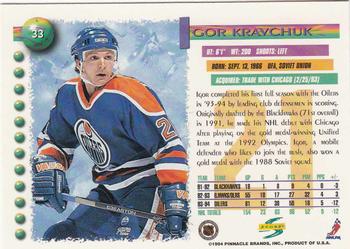 1994-95 Score #33 Igor Kravchuk Back