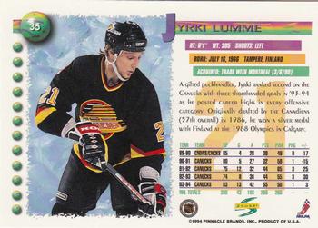 1994-95 Score #35 Jyrki Lumme Back