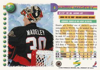 1994-95 Score #51 Darrin Madeley Back