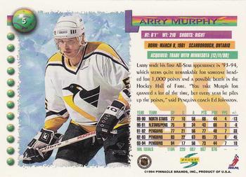 1994-95 Score #5 Larry Murphy Back