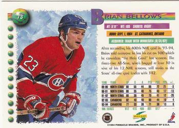 1994-95 Score #73 Brian Bellows Back