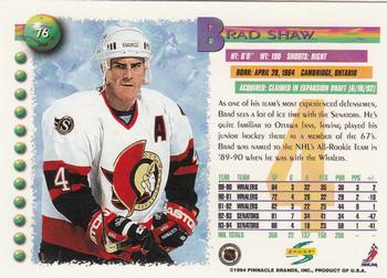 1994-95 Score #76 Brad Shaw Back