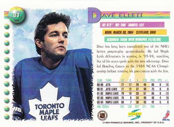 1994-95 Score #83 Dave Ellett Back