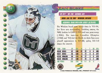 1994-95 Score #84 Sean Burke Back