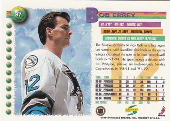 1994-95 Score #87 Bob Errey Back