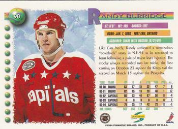 1994-95 Score #90 Randy Burridge Back