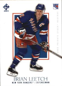 2002-03 Pacific Private Stock Reserve - Blue #68 Brian Leetch Front