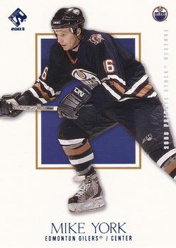 2002-03 Pacific Private Stock Reserve - Blue #40 Mike York Front