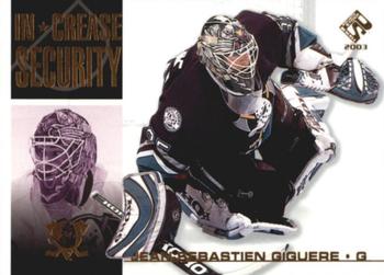 2002-03 Pacific Private Stock Reserve - In-Crease Security #1 Jean-Sebastien Giguere Front