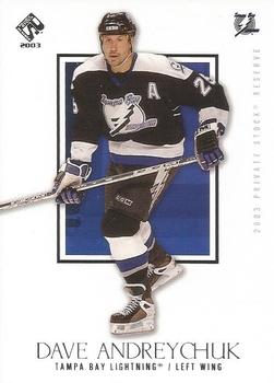 2002-03 Pacific Private Stock Reserve - Retail #90 Dave Andreychuk Front